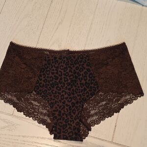 Victoria's Secret Brown Lace and Leopard Panties